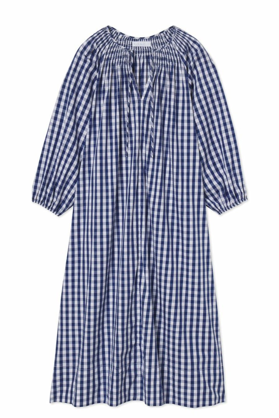 Women Lake | Lake Hammock Midi Dress In Navy Gingham