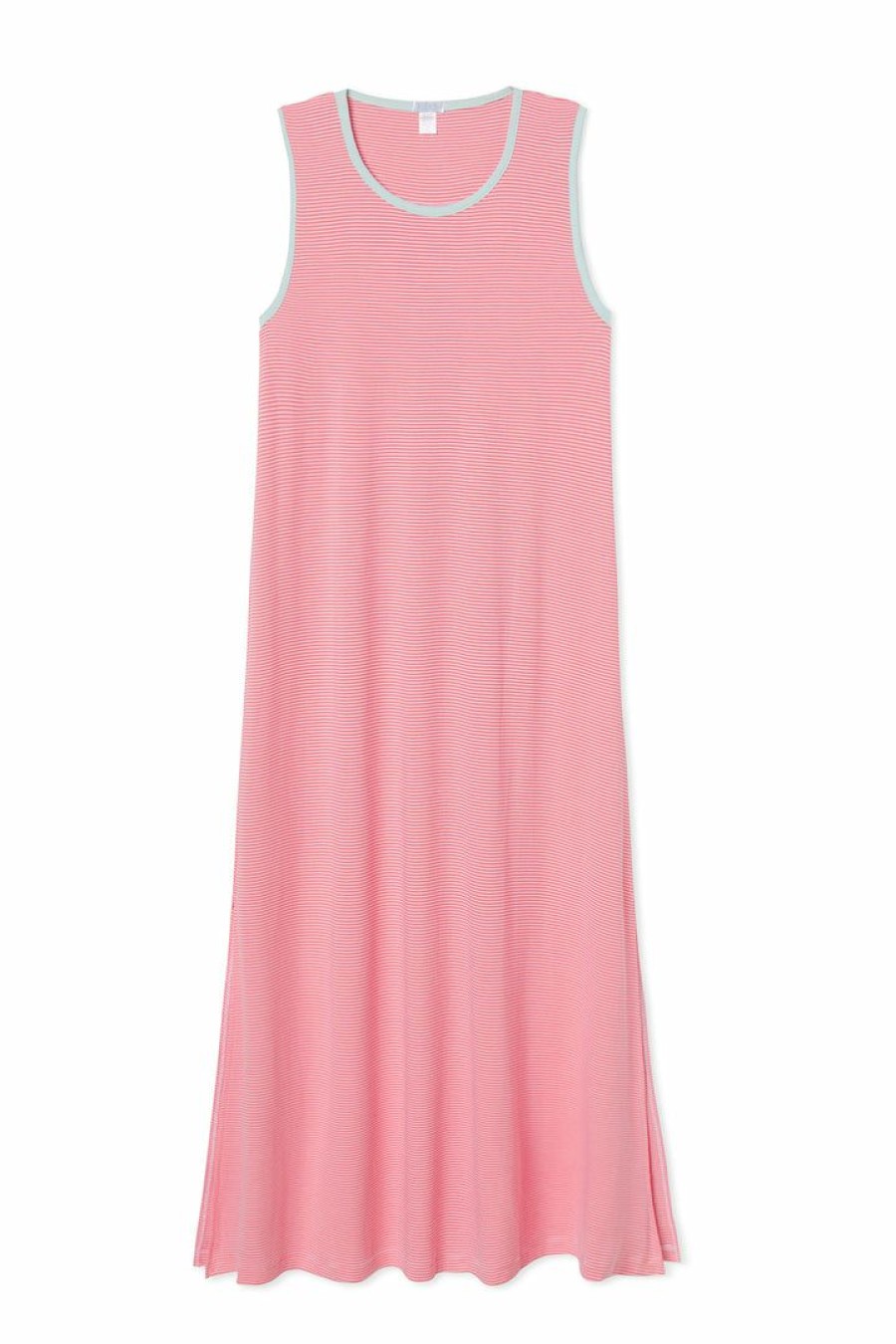 Women Lake | Lake Pima Midi Tank Gown In Hibiscus