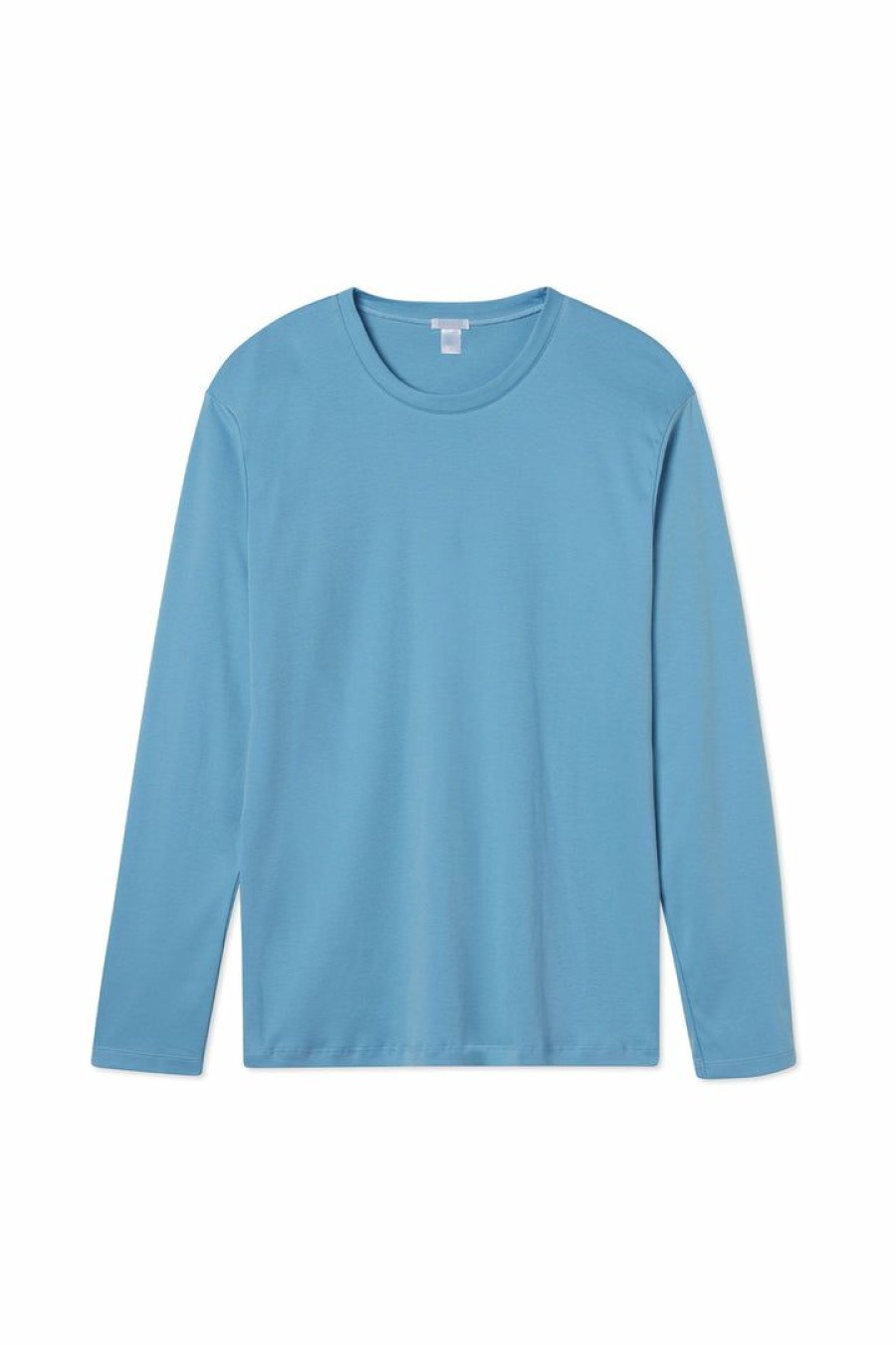 Men Lake | Lake Men'S Long Sleeve Pima Tee In Pacific