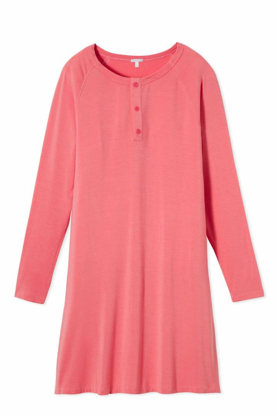 Women Lake | Lake Women Henley Nightgown In Persimmon