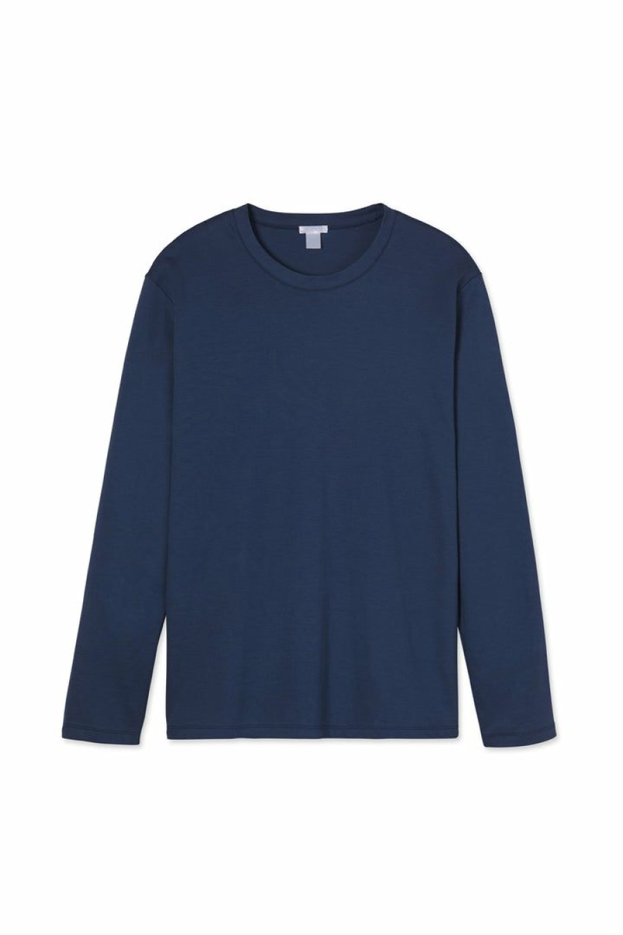 Gifts Lake | Lake Men'S Long Sleeve Pima Tee In True Navy