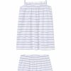 Women Lake | Lake Pima Ruffle Shorts Set In Cobalt Women