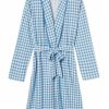 Women Lake | Lake Pima Robe In Bluebird Gingham