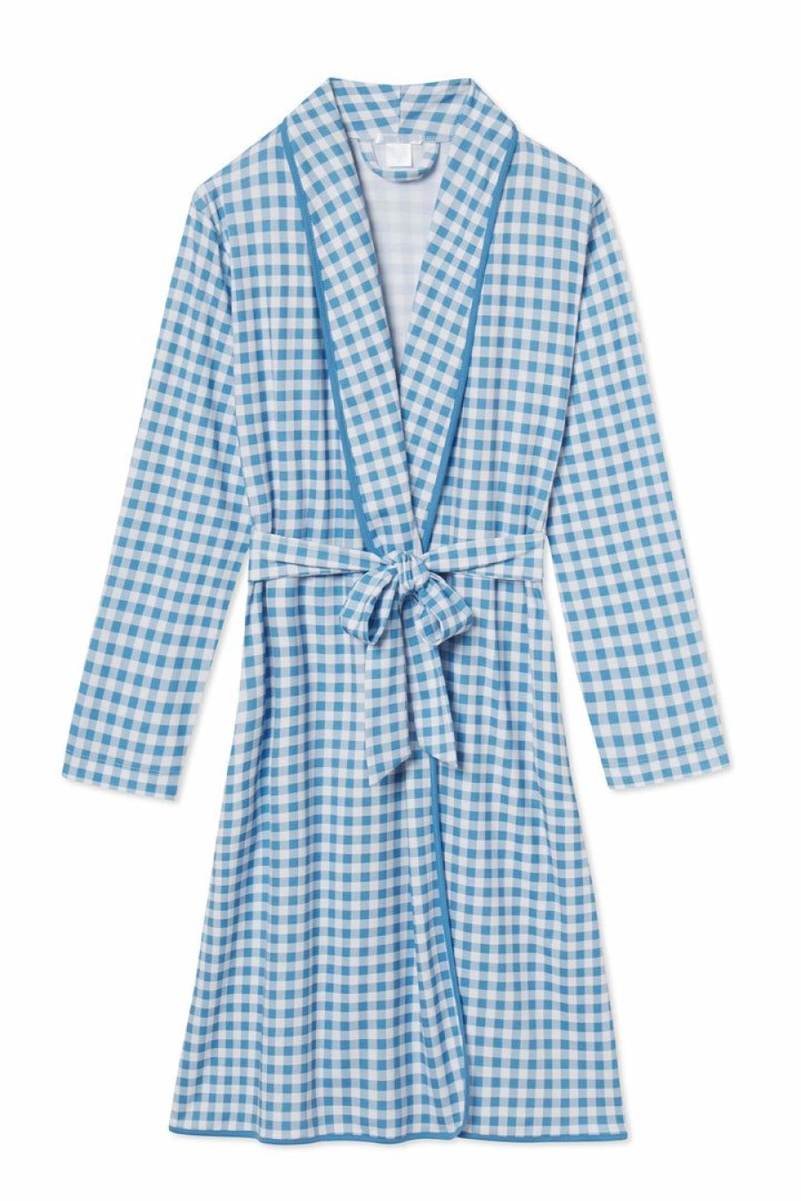 Women Lake | Lake Pima Robe In Bluebird Gingham