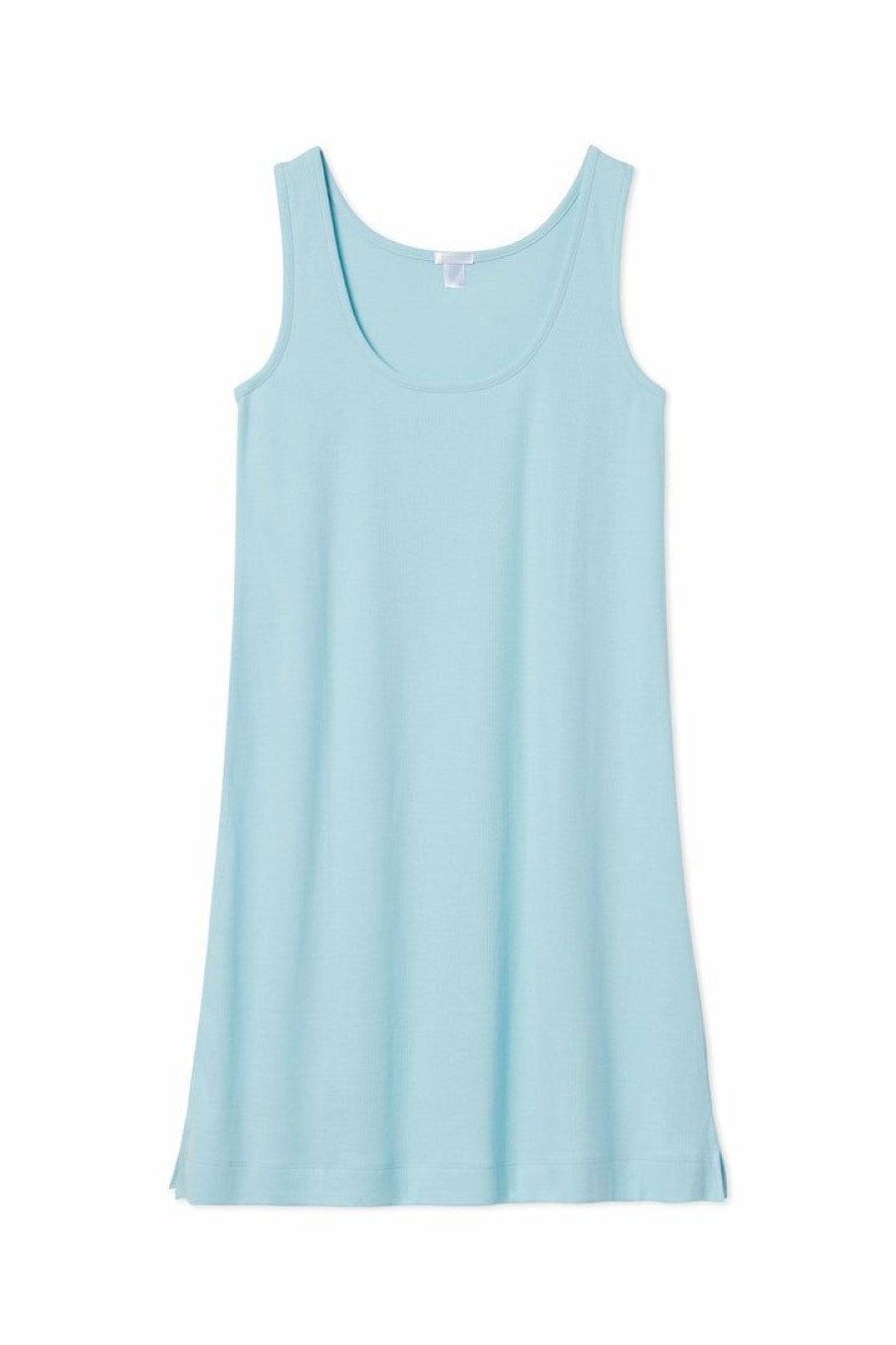 Women Lake | Lake Pointelle Tank Gown In Surf Women