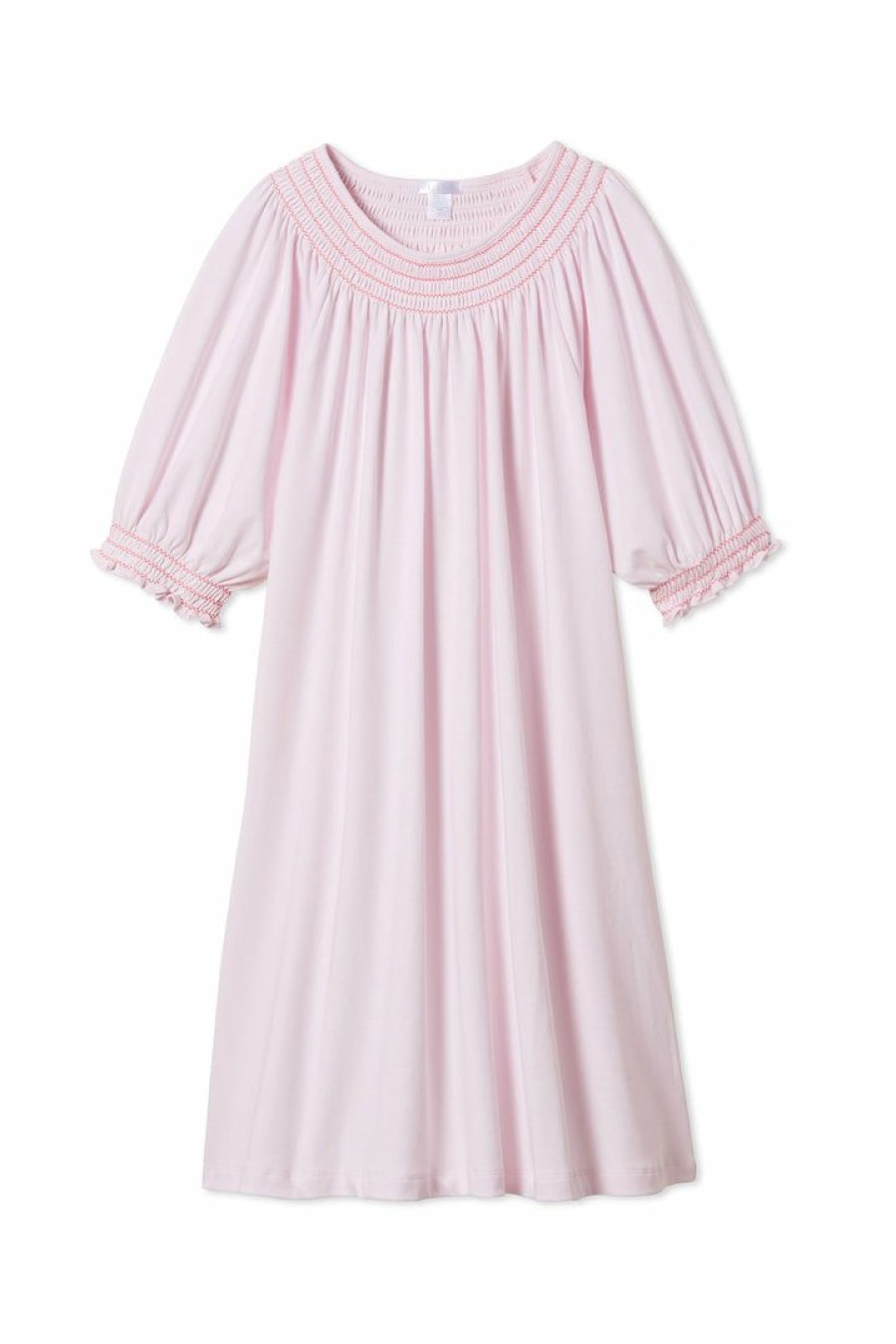 Women Lake | Lake Pima Smocked Nightgown In Azalea Women