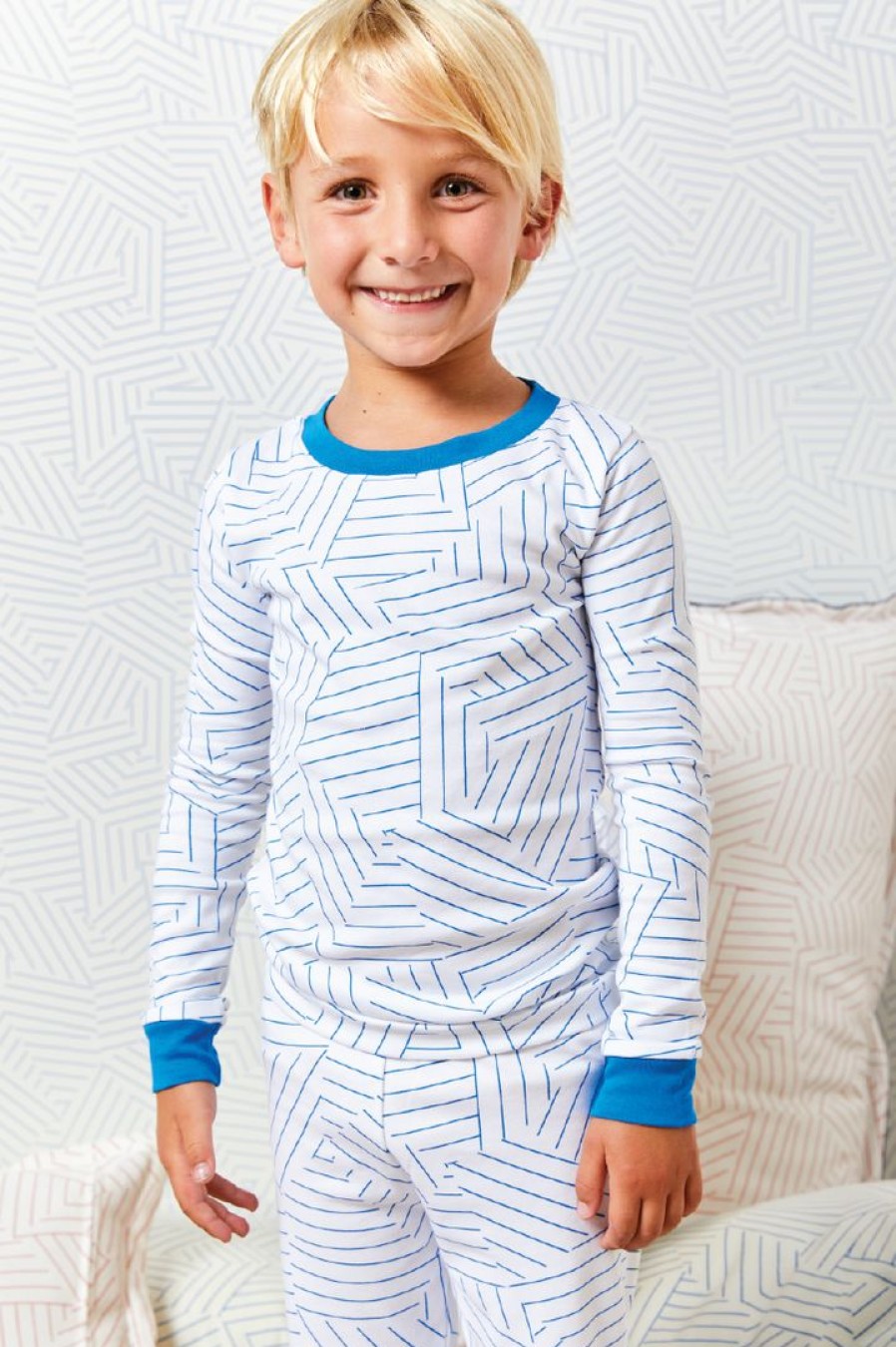 Kids Lake | Schumacher X Lake Kids Long-Long Set In Cobalt