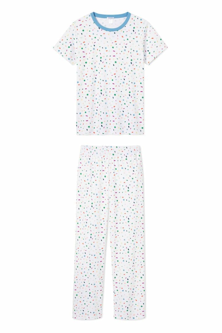 Women Lake | Maisonette X Lake Pima Short-Long Weekend Set In Confetti