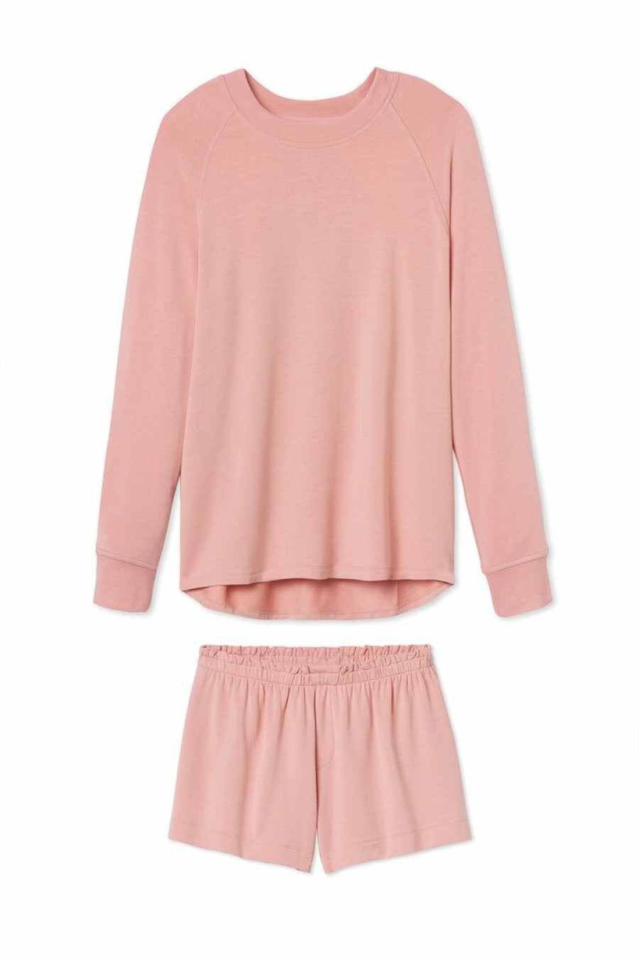 Women Lake | Lake Relax Shorts Set In Rose Quartz