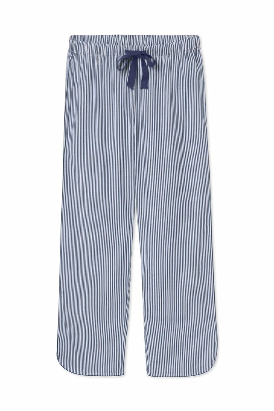 Women Lake | Lake Poplin Pajama Pants In Navy Stripe