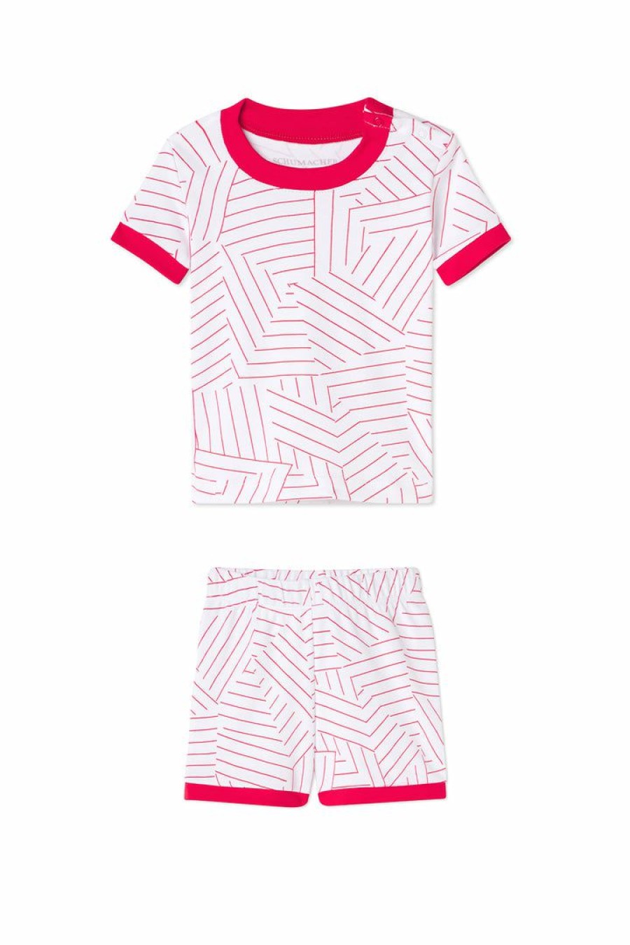 Kids Lake | Schumacher X Lake Baby Shorts Set In Red