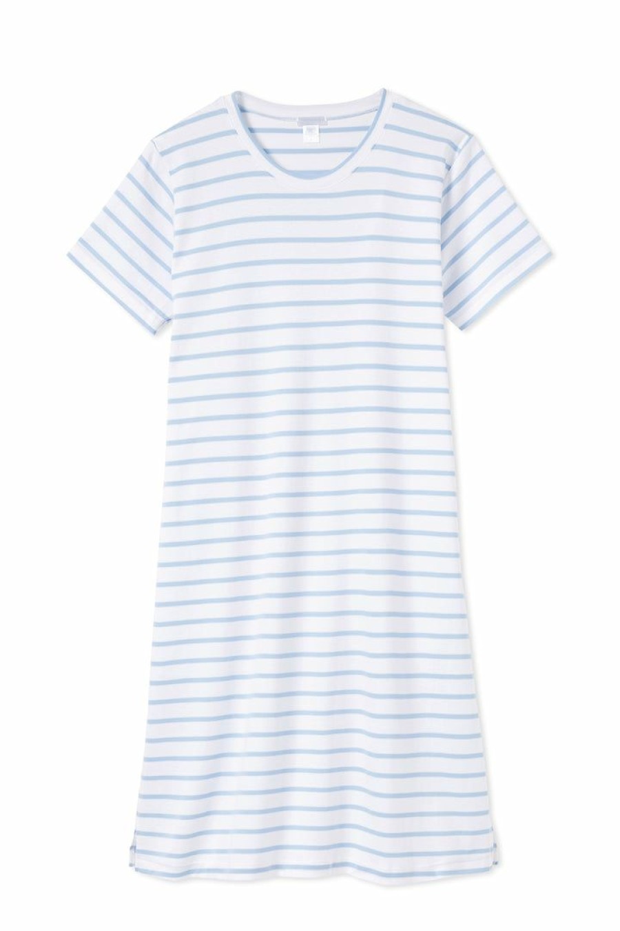 Women Lake | Lake Women Pima Weekend Nightgown In Cerulean