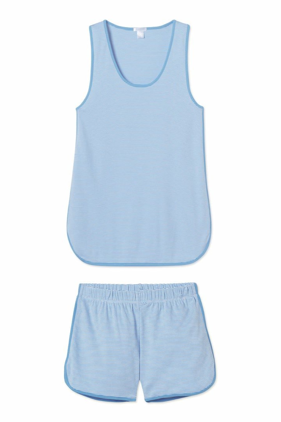 Women Lake | Lake Pima Tank-Short Set In Cornflower