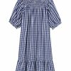 Women Lake | Lake Women Veranda Dress In Navy Gingham