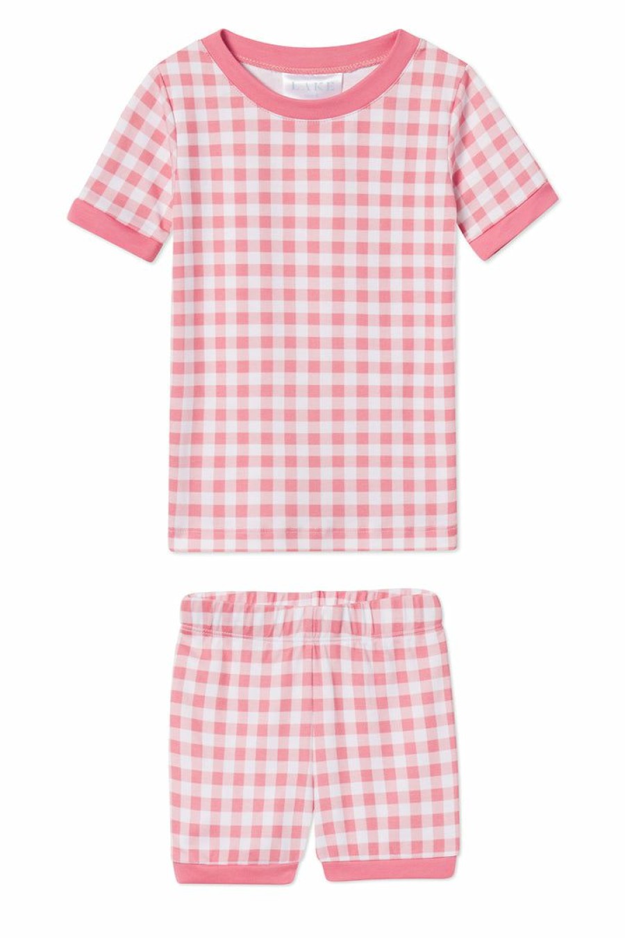 Kids Lake | Lake Kids Shorts Set In Tulip Gingham