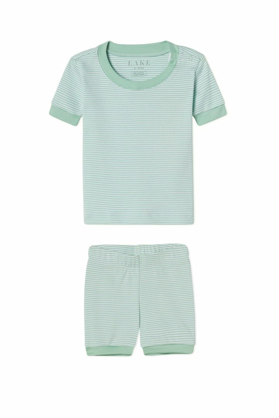 Kids Lake | Lake Kids Baby Shorts Set In Parisian Green