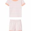 Kids Lake | Lake Kids Baby Shorts Set In Bellini Ombre