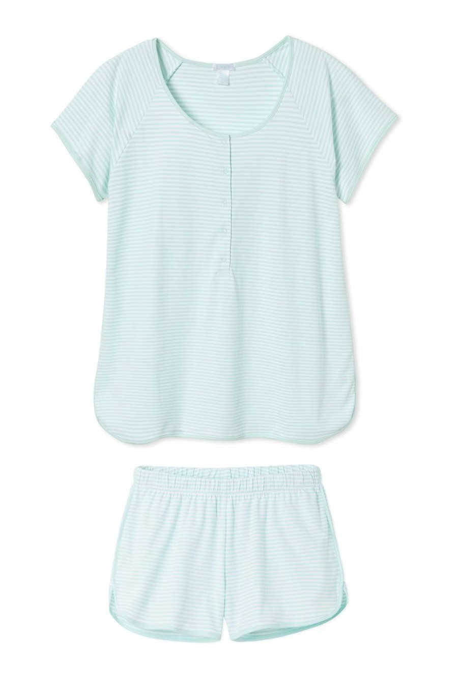 Women Lake | Lake Pima Maternity Shorts Set In Pool