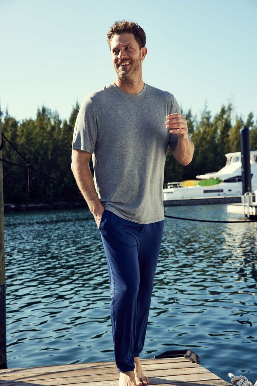 Gifts Lake | Lake Men'S Bamboo Lounge Pants In Navy Best Sellers