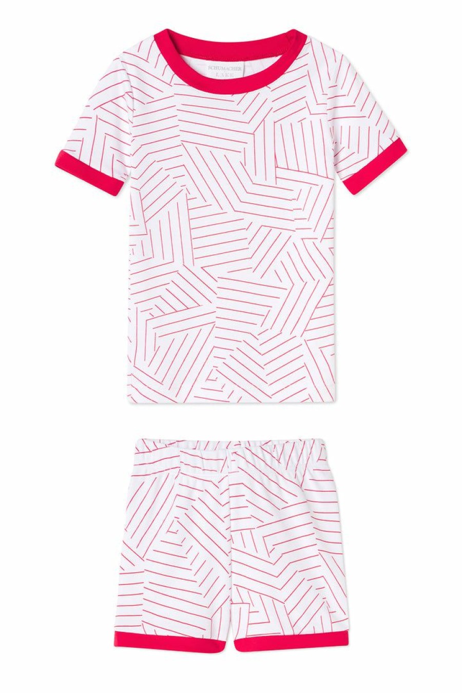 Kids Lake | Schumacher X Lake Kids Shorts Set In Red