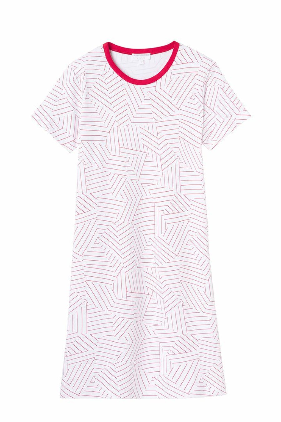 Women Lake | Schumacher X Lake Pima Weekend Nightgown In Red