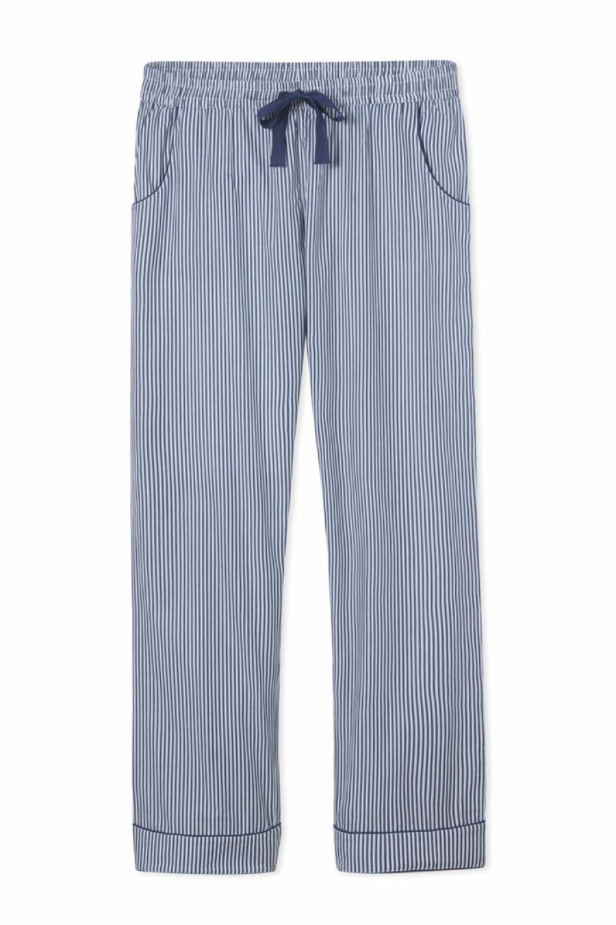 Gifts Lake | Lake Men'S Poplin Pajama Pants In Navy Stripe