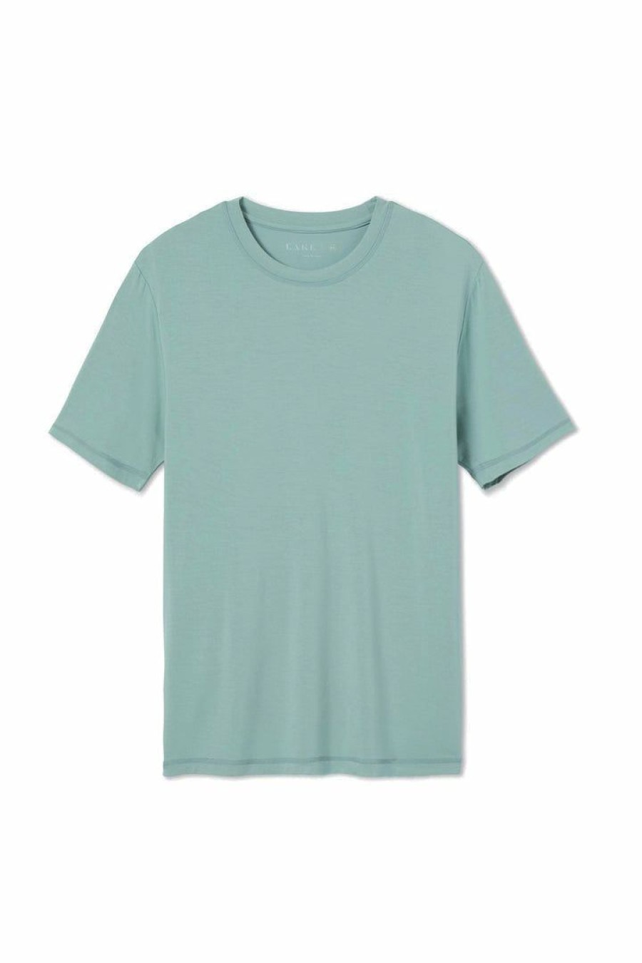 Men Lake | Lake Men'S Short Sleeve Bamboo Tee In Spruce