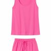 Women Lake | Lake Pointelle Pajama Shorts Set In Rosa Women