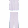 Women Lake | Lake Pima Maternity Short-Long Set In Lavender Fields Sleep