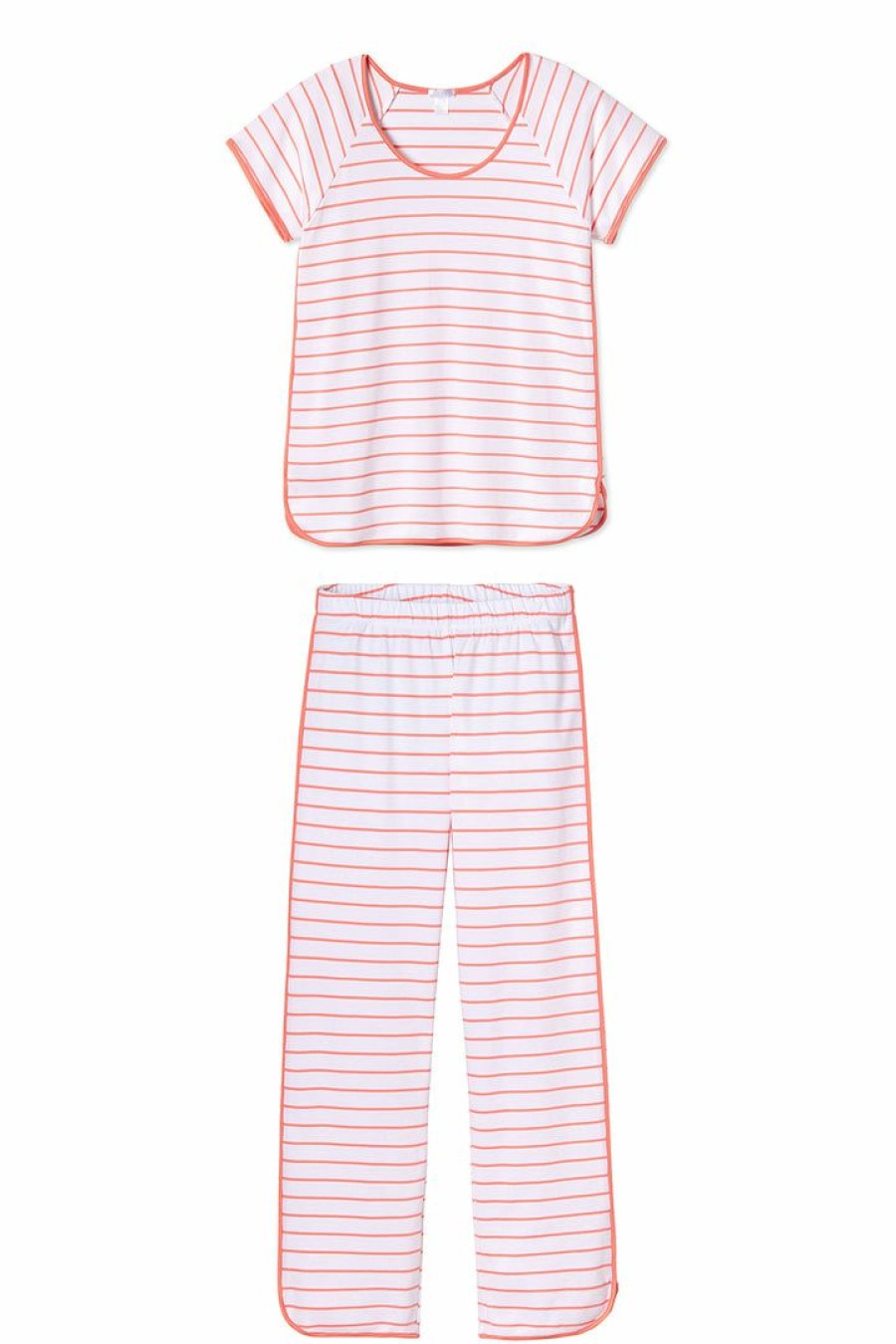 Women Lake | Lake Pima Short-Long Set In Coral