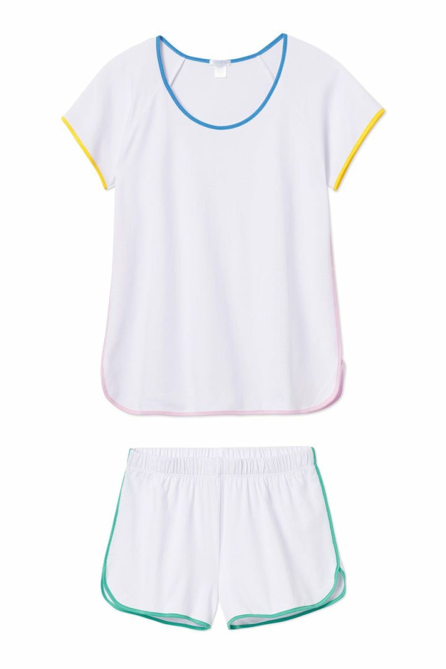 Women Lake | Lake Pima Shorts Set In Fresca