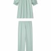 Women Lake | Lake Pima Smocked Short-Long Set In Willow Women