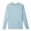 Men Lake | Lake Men'S Long Sleeve Bamboo Tee In Coastal Blue