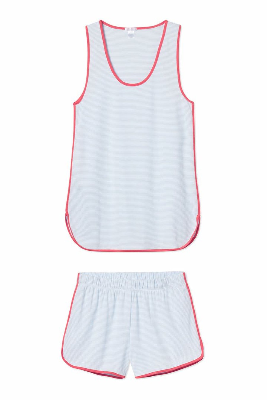 Women Lake | Lake Women Pima Tank-Short Set In Nantucket