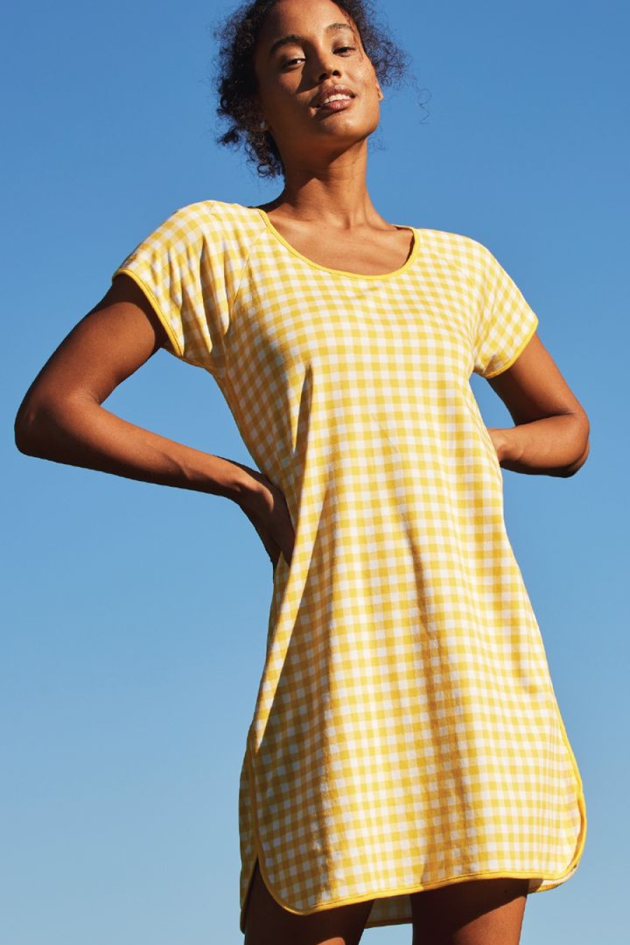 Women Lake | Lake Women Pima Nightgown In Daisy Gingham