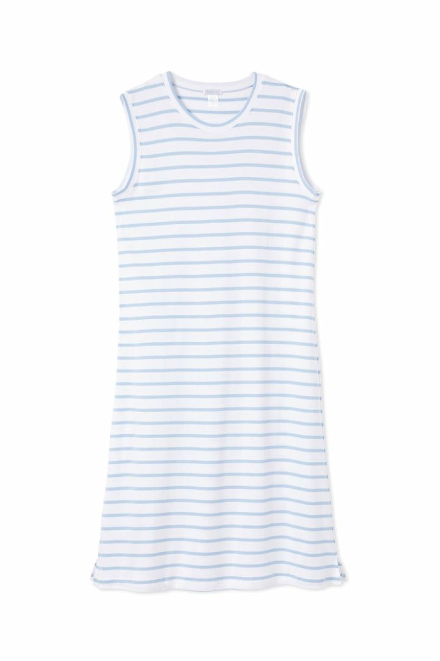 Women Lake | Lake Women Pima Weekend Tank Gown In Cerulean