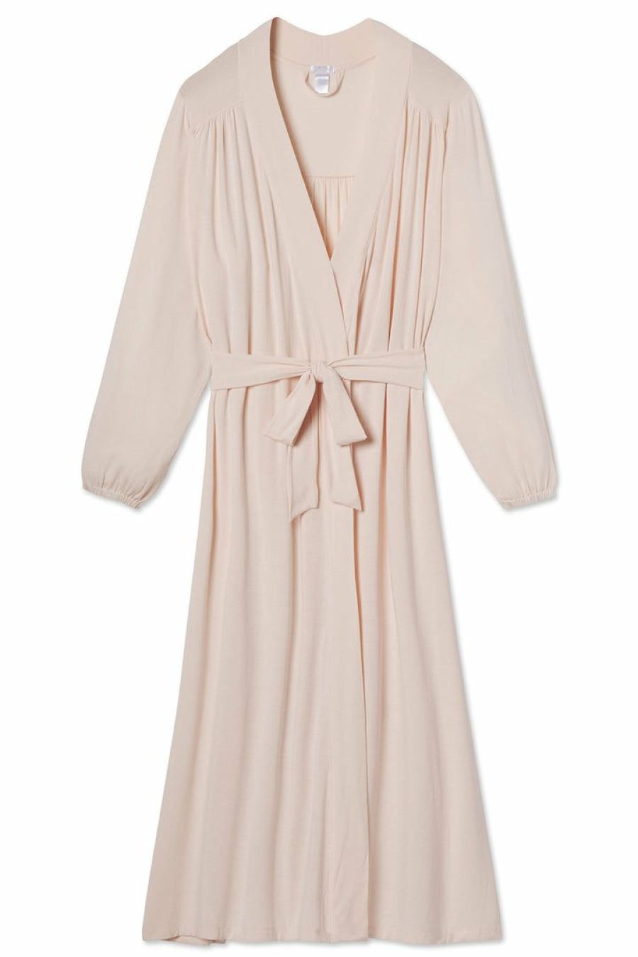 Women Lake | Lake Dreamknit Midi Robe In Peony