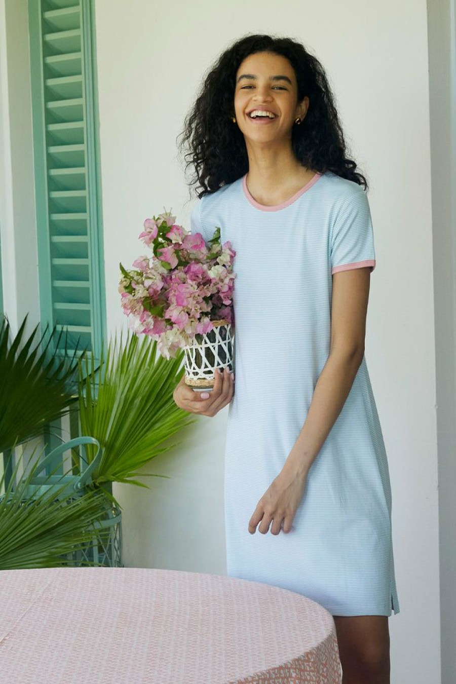 Women Lake | Lake Organic Pima Retro Nightgown In Sage