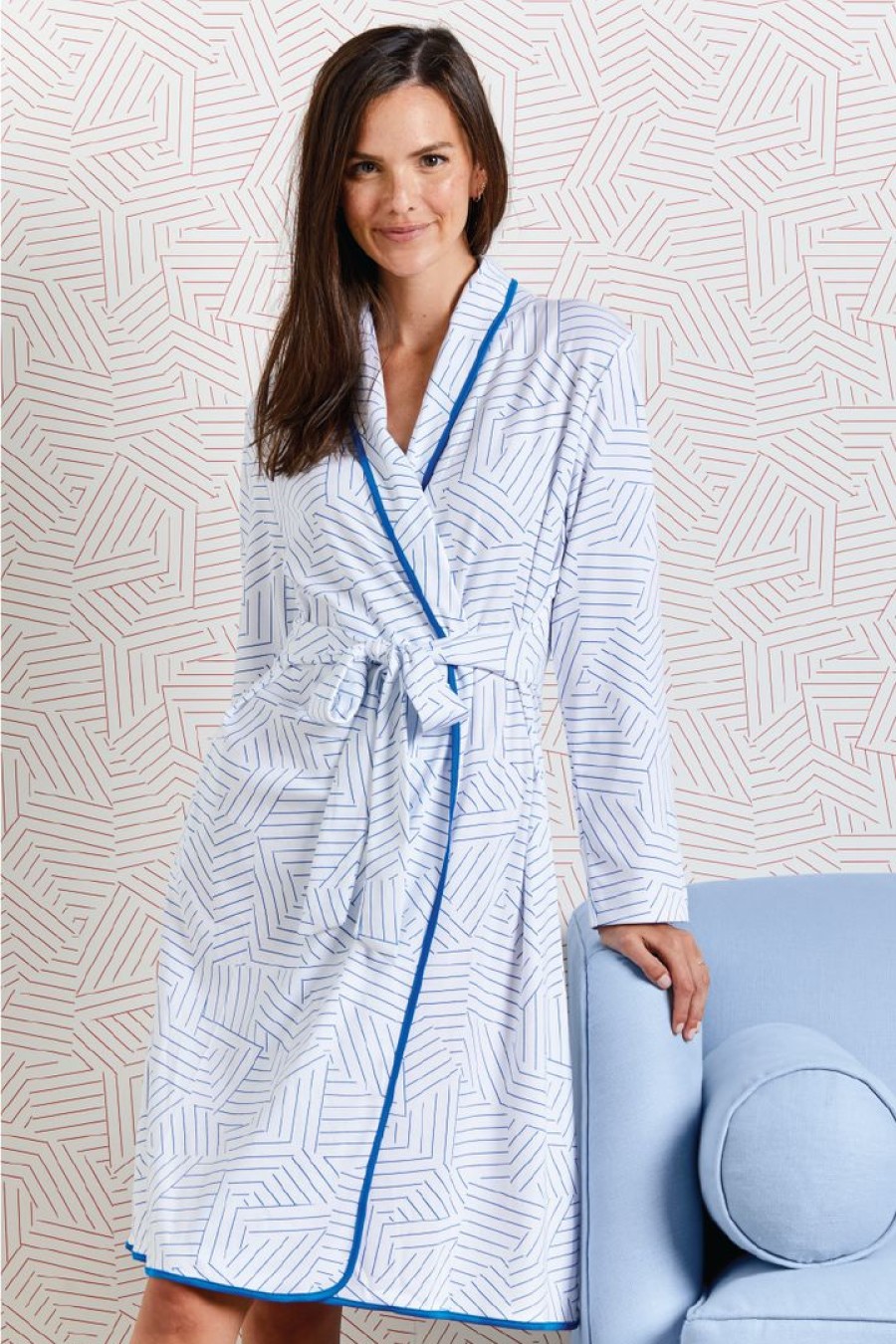 Women Lake | Women Schumacher X Lake Pima Robe In Cobalt