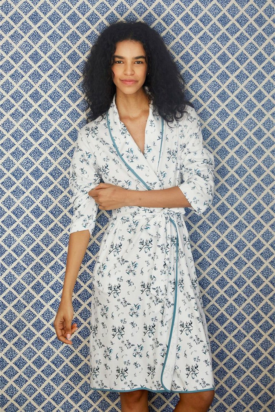 Women Lake | Lake Women Pima Robe In Fleur