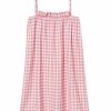 Women Lake | Lake Pima Ruffle Nightgown In Tulip Gingham