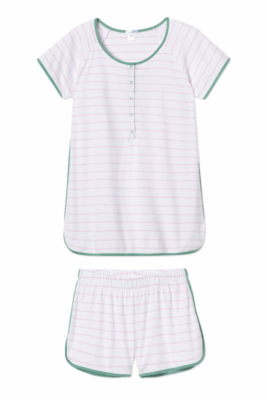 Women Lake | Lake Pima Maternity Shorts Set In Iris Sleep