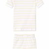 Kids Lake | Lake Kids Shorts Set In Lemon