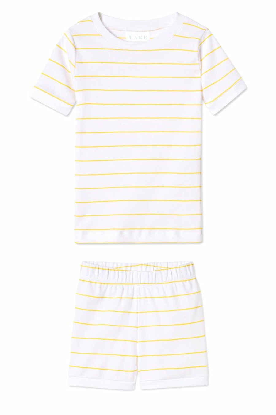 Kids Lake | Lake Kids Shorts Set In Lemon