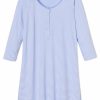 Women Lake | Lake Pima Maternity Long Sleeve Nightgown In Hydrangea