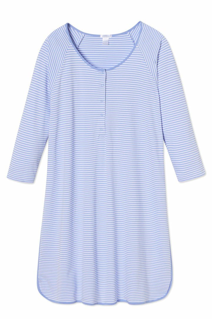 Women Lake | Lake Pima Maternity Long Sleeve Nightgown In Hydrangea