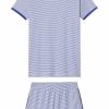 Women Lake | Lake Pima Retro Shorts Set In Lapis Sleep