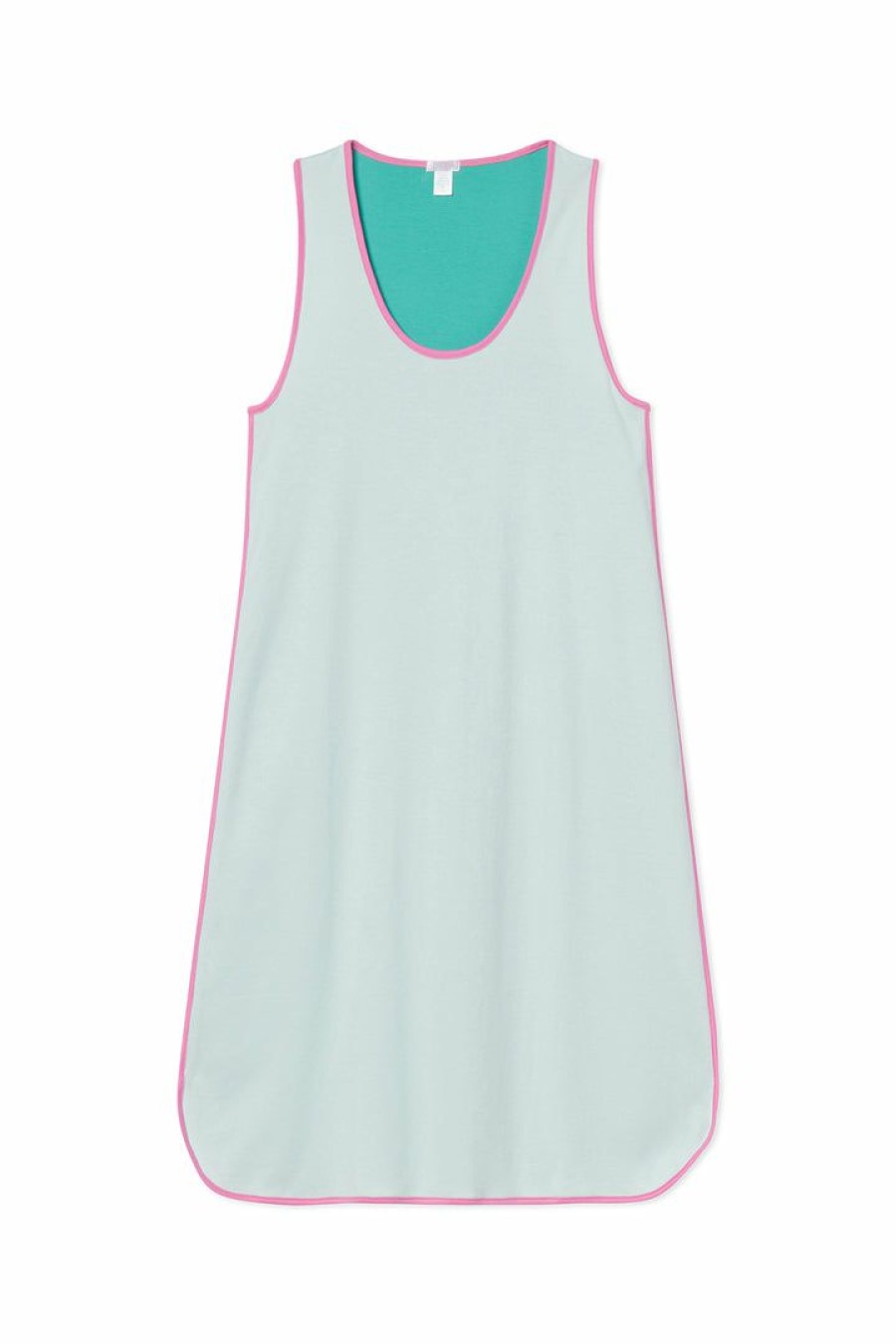 Women Lake | Lake Women Pima Tank Gown In Agua