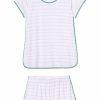 Women Lake | Lake Women Pima Shorts Set In Iris