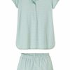 Women Lake | Lake Pima Maternity Shorts Set In Parisian Green Sleep